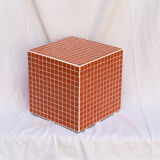 Orange cube side table 33x33 cm