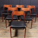 6 chairs model 71 by Niels Otto Moller