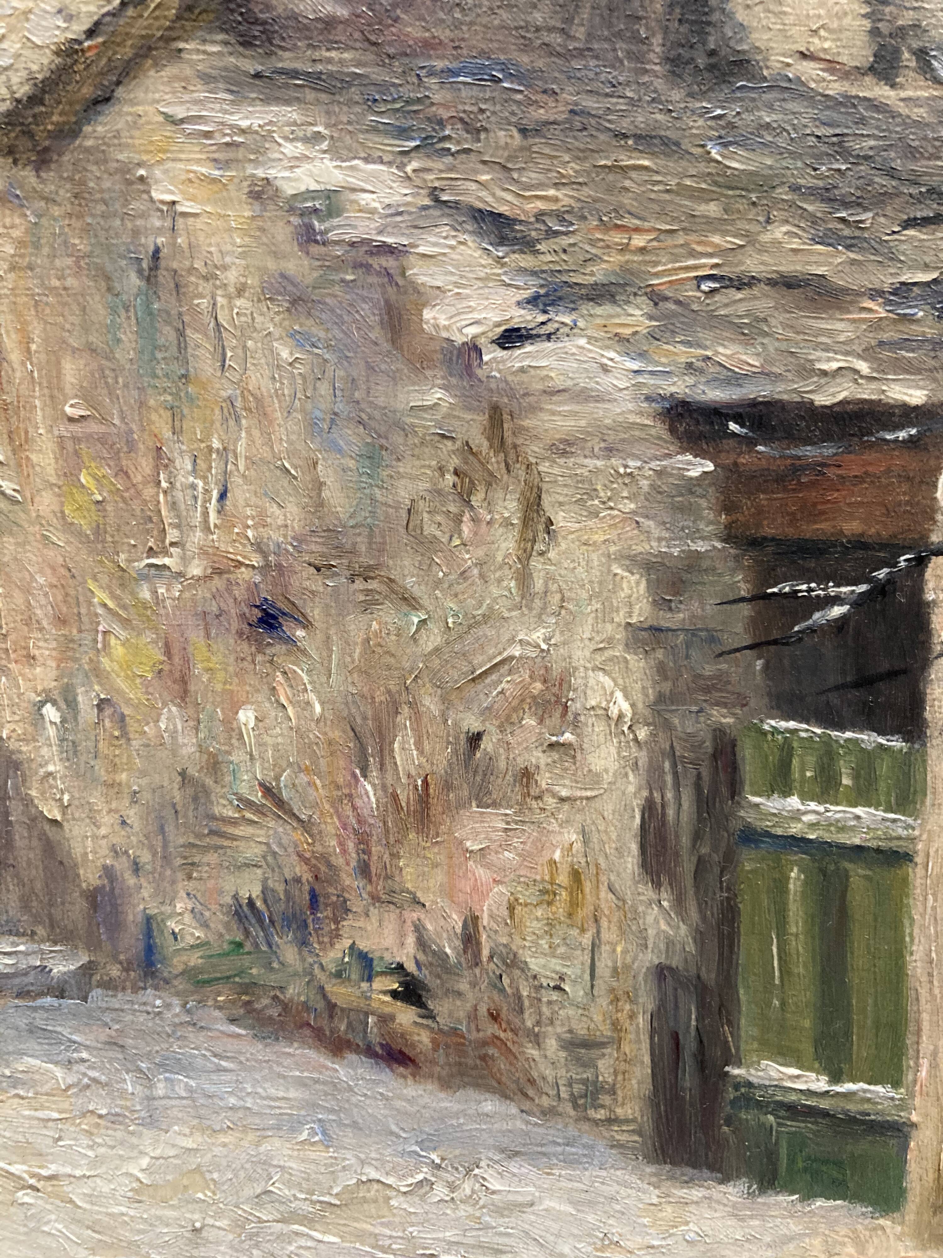 Peinture de paysage sous la neige