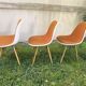 Three DSW chairs by Eames, Vitra edition