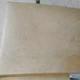 Tubular steel armchair and "cream" leather, France, circa 1970