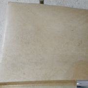 Tubular steel armchair and "cream" leather, France, circa 1970