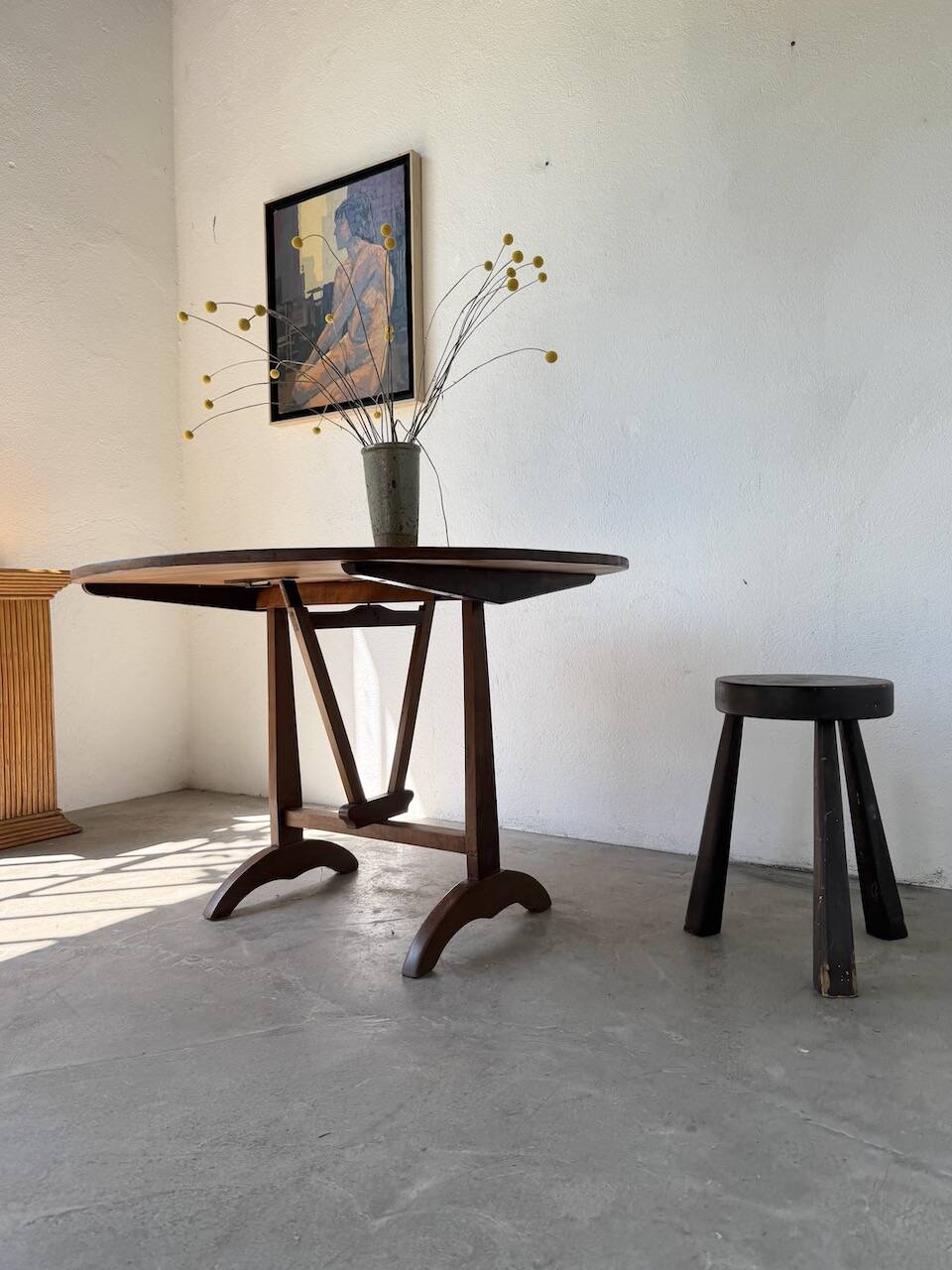 1950s oak winegrower's table