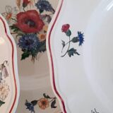 Hollow plates in earthenware Sarreguemines Model "Agreste" Vintage