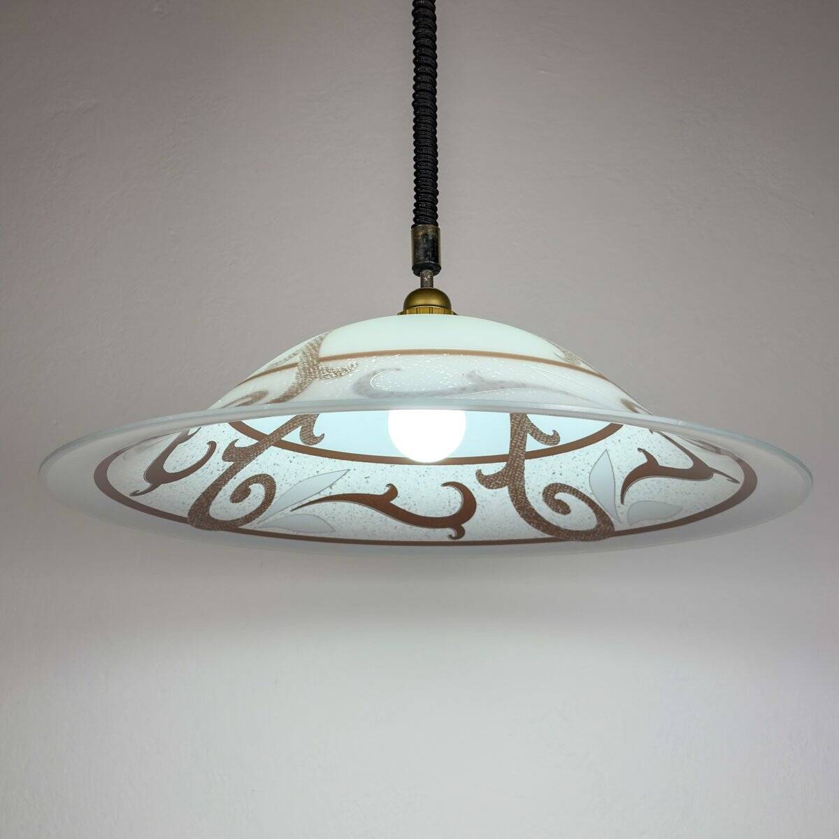 Vintage glass pendant, Italy, 1970s