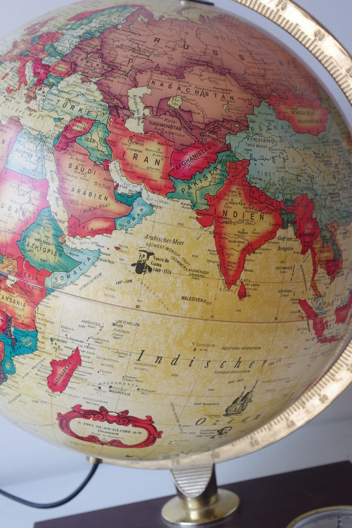 Vintage danish globe, 1970s