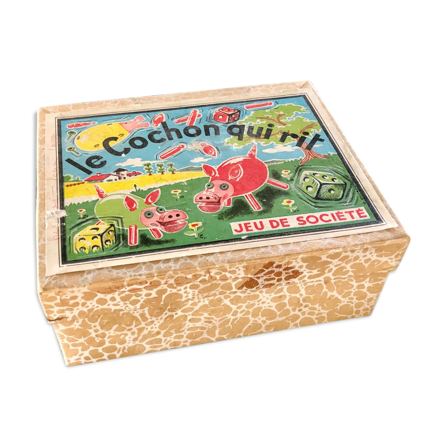 Ancien Jouet Cochon Casse-tête - Jeu Vintage En Bois Ou Plastique - Occasion