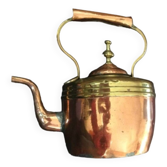 Old copper and brass kettle/teapot