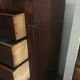 Victorian mahogany veneer chest of drawers with four rows of drawers