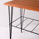Table de chevet, d'appoint scandinave vintage en bois et métal