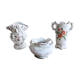 3 bouquetières in porcelain and biscuit