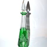 Saint-Louis Moselle crystal carafe with green overlay, size 9408 - H32cm