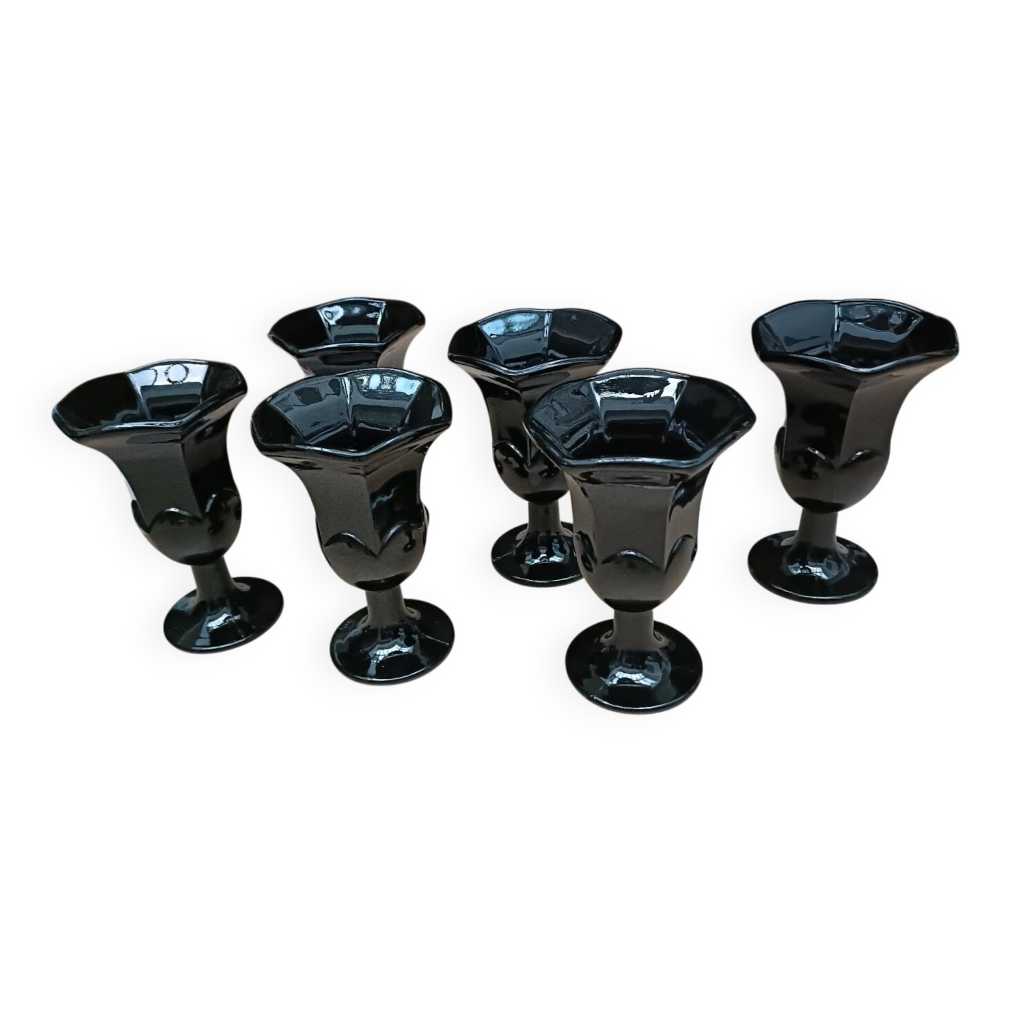 Black ice cream cups