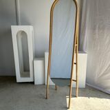 Miroir sur pied en bambou et rotin H:1m80