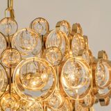 Gilt brass chandelier, design by Palwa, Germany, 1970s