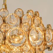 Lustre en laiton doré par Palwa Allemagne, années 1970