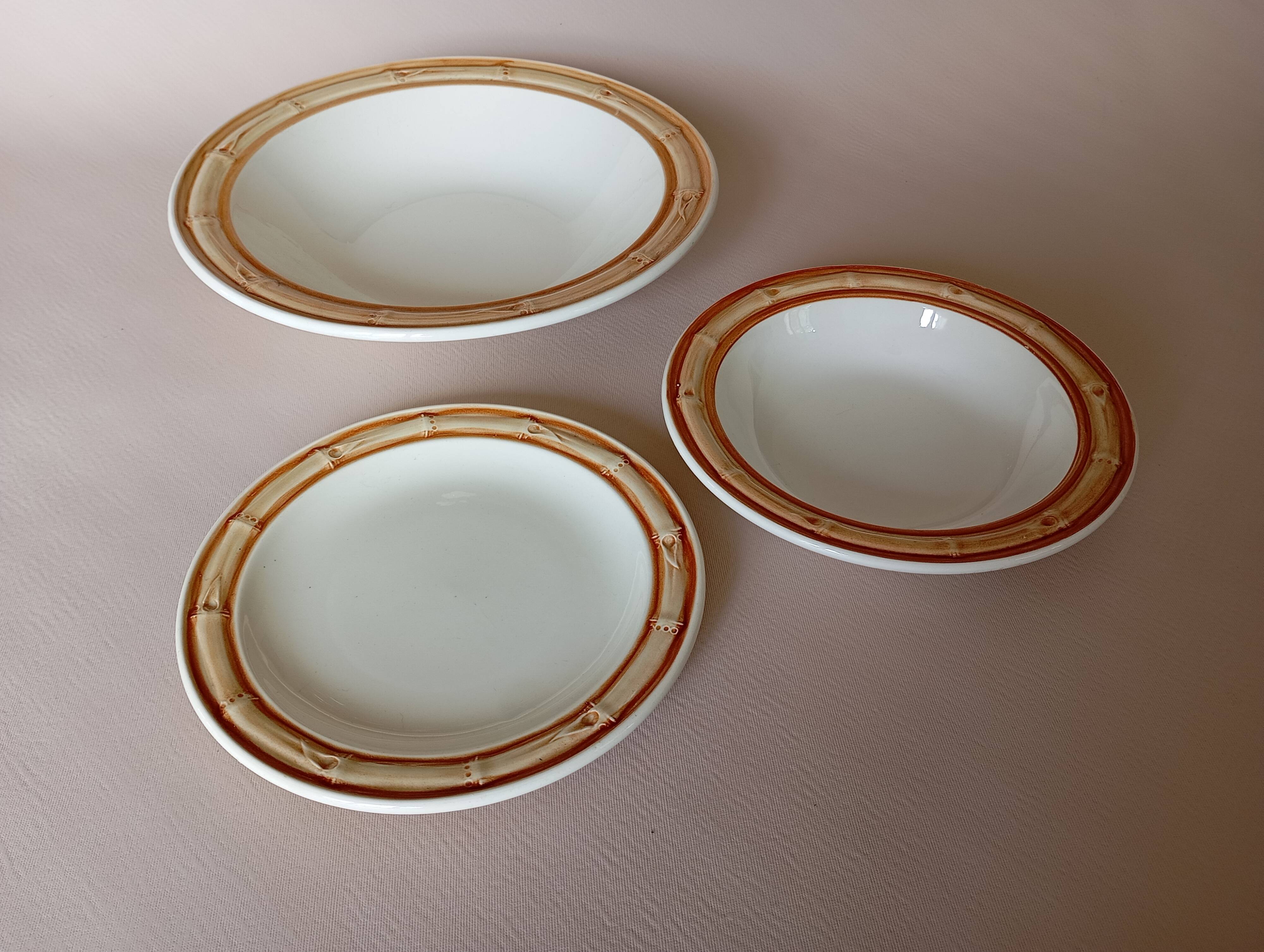 Gien "Bamboo" serving dishes