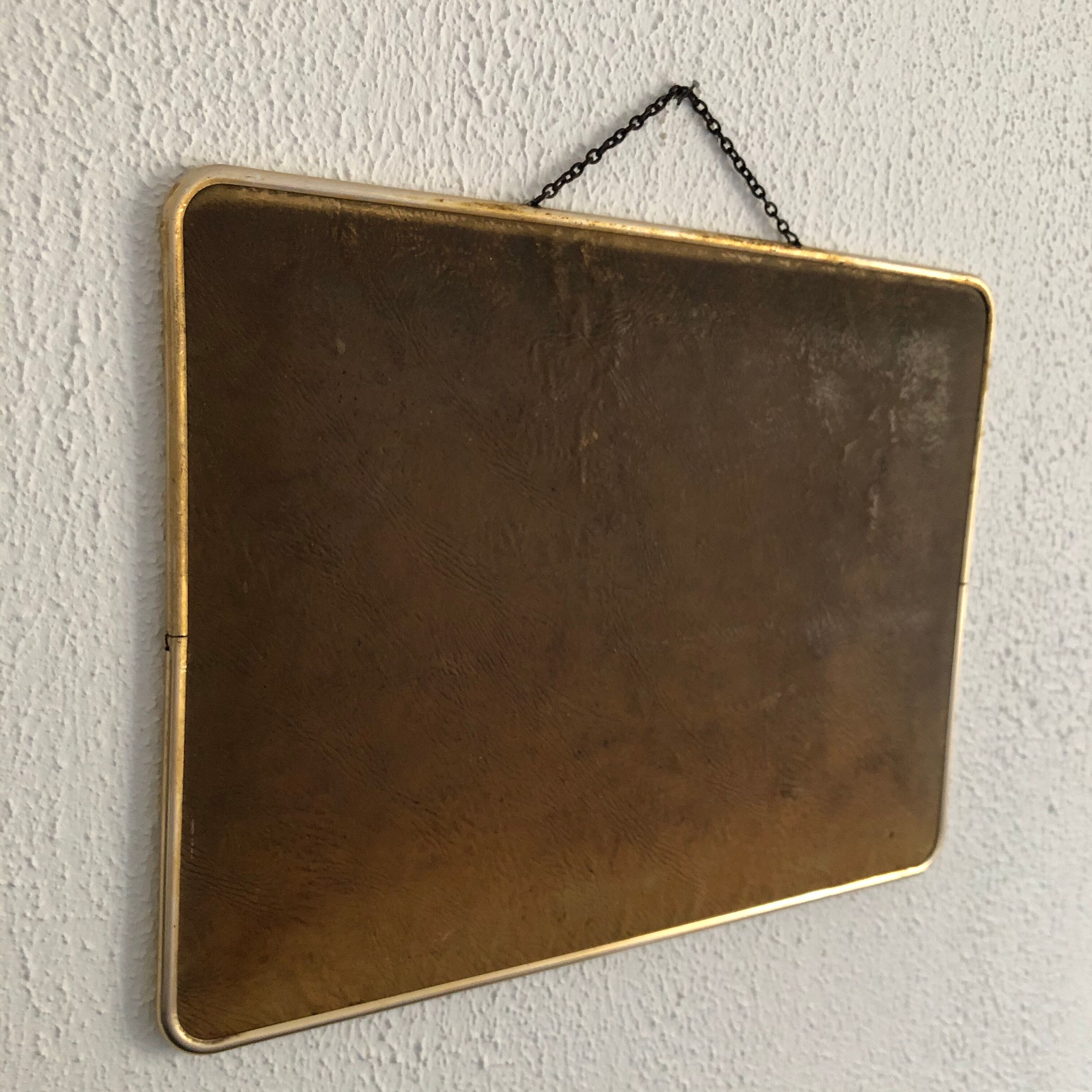 Mirror barber 40x30 vintage cardboard 1960