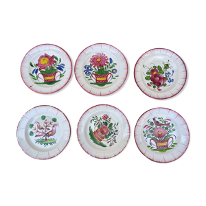 Lot de 6 assiettes anciennes à