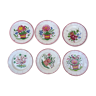 Lot de 6 assiettes anciennes à motif floral