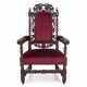 Fauteuil - trône ancien, France, vers 1890.