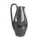 Black glazed ceramic pitcher signed M Azouit