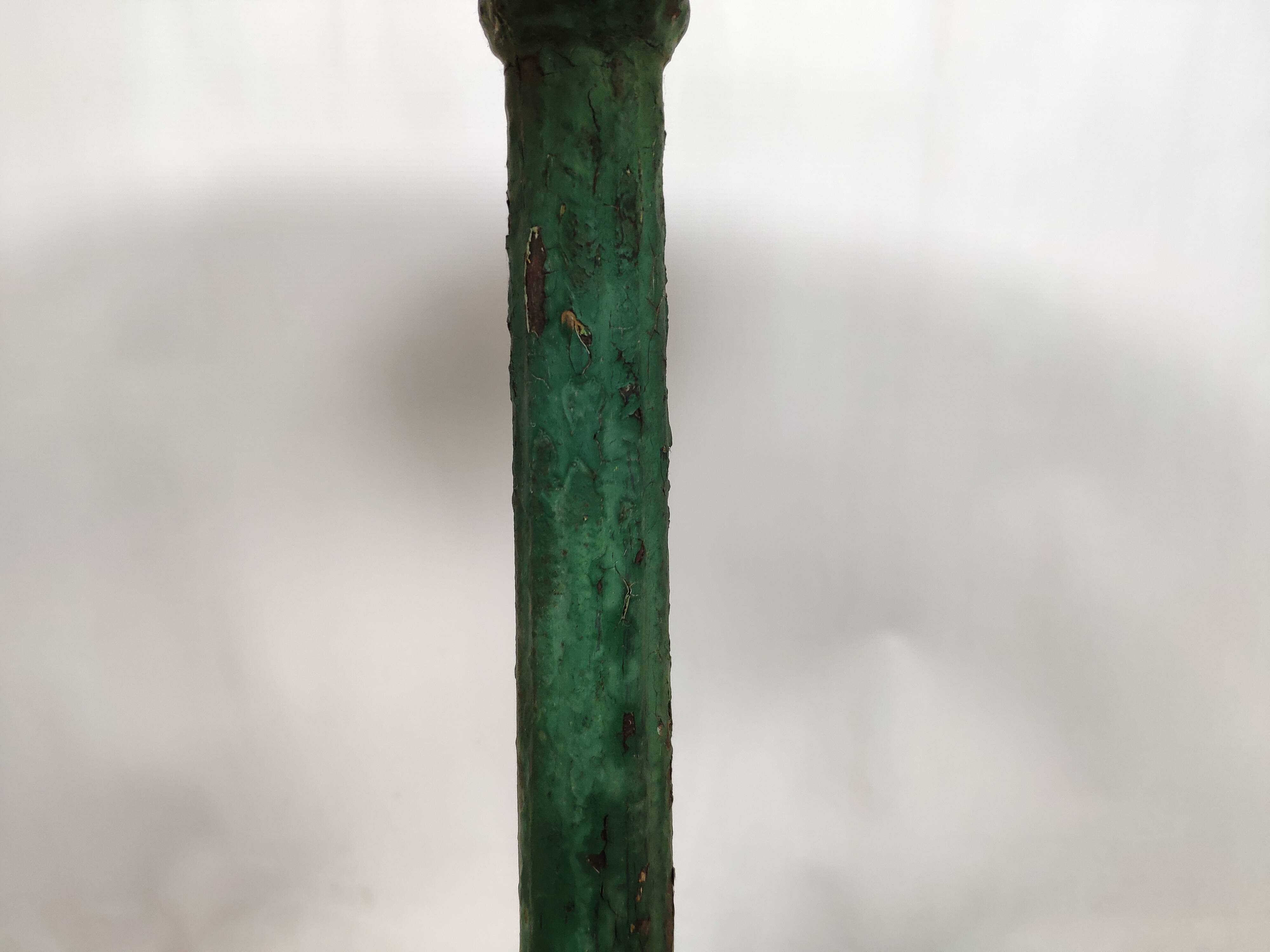 Marble marble and wrought iron vintage bistro table