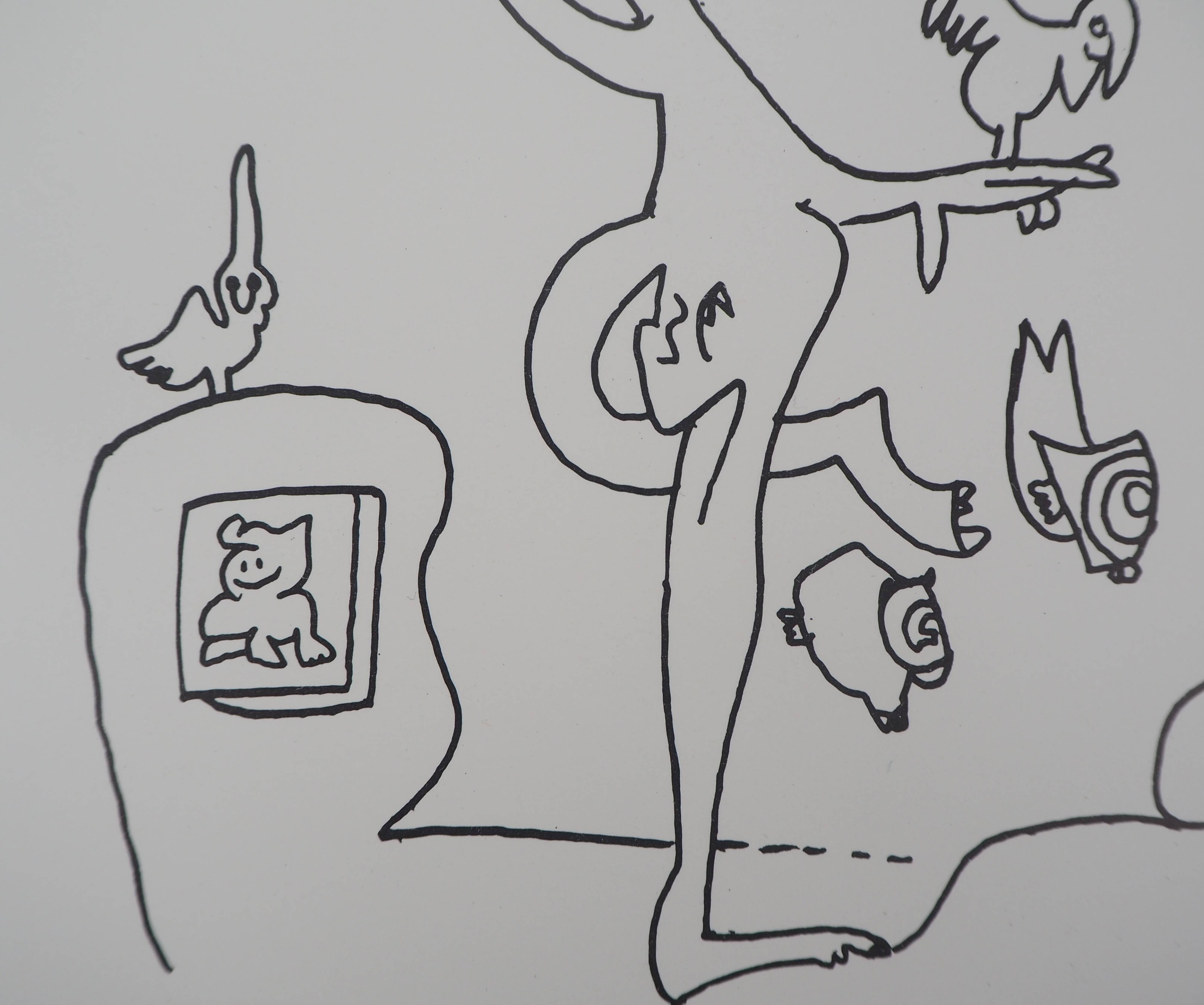 Roberto matta: joyful characters - original lithograph