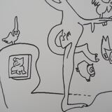 Roberto matta: joyful characters - original lithograph