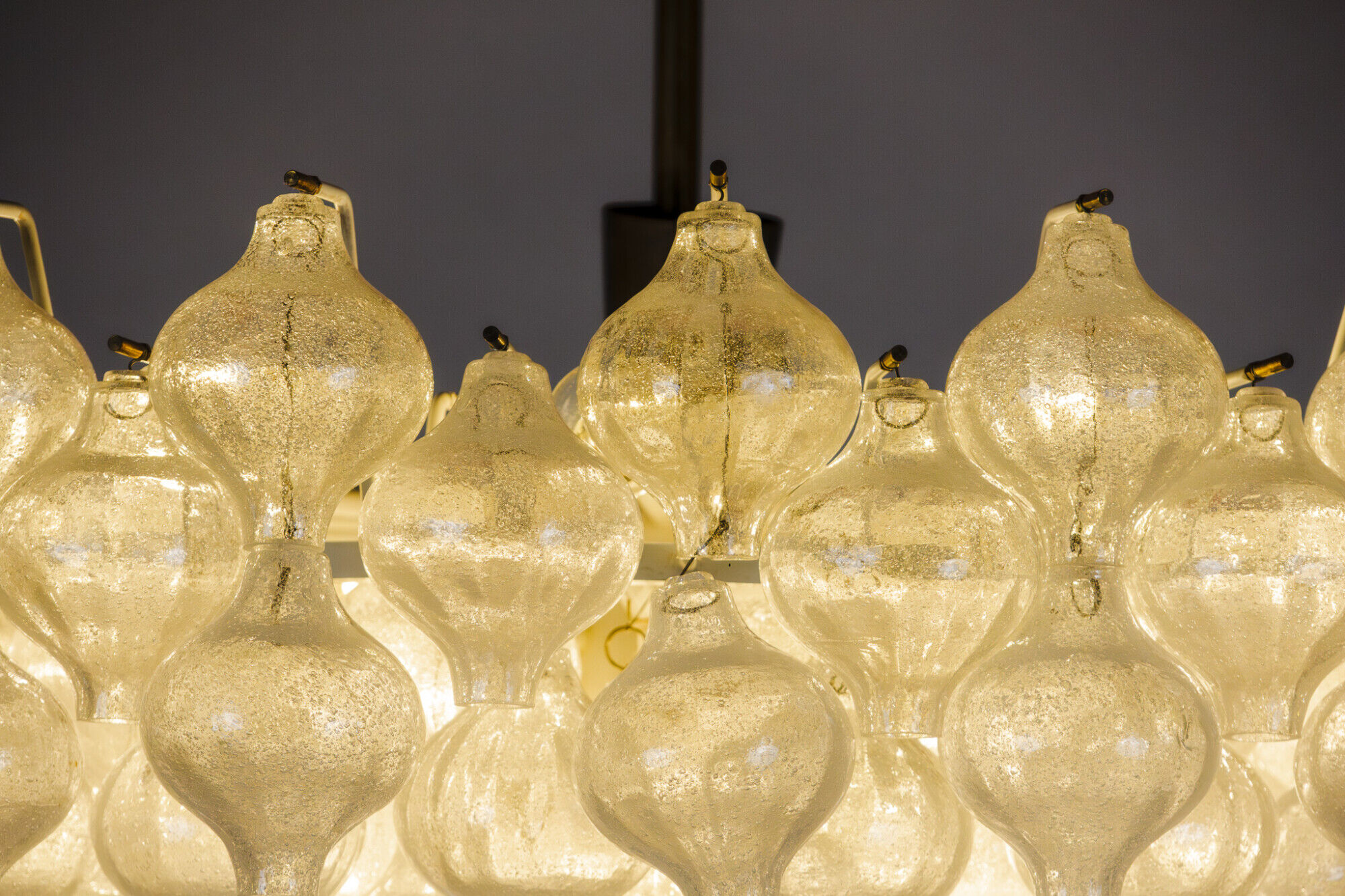 XL Tulipan Waterfall Glass Chandelier by Kalmar - Austria 1960s