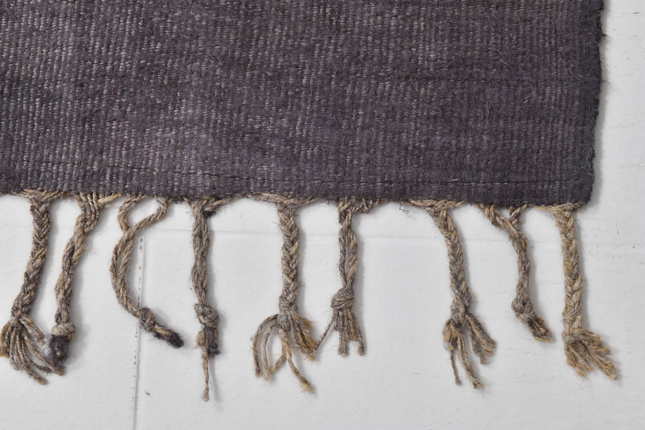 Tapis kilim turc gris 2x8 pour couloir, 56x244 cm