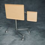 Archimede rolling table by Altek – industrial design, wood & metal