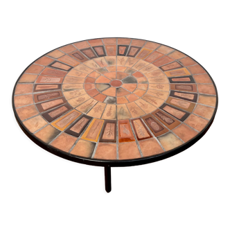 round coffee table Roger Capron Vallauris