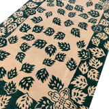 Antique indian carpet hand made green cream wool area 120x205cm