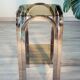 1970 chrome and smoked glass side table