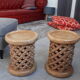 Tabouret bamiléké naturel