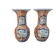 Pair of vases with Petrus Regout Maastricht decoration in Imari style porcelain - 19th century