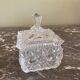 Chiseled glass sugar bowl