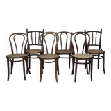 Set of 6 mismatched bistro chairs