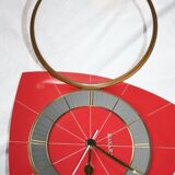 Bayard vintage formica wall clock red