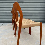 Set of 4 Niels Otto Moller model 71 chairs