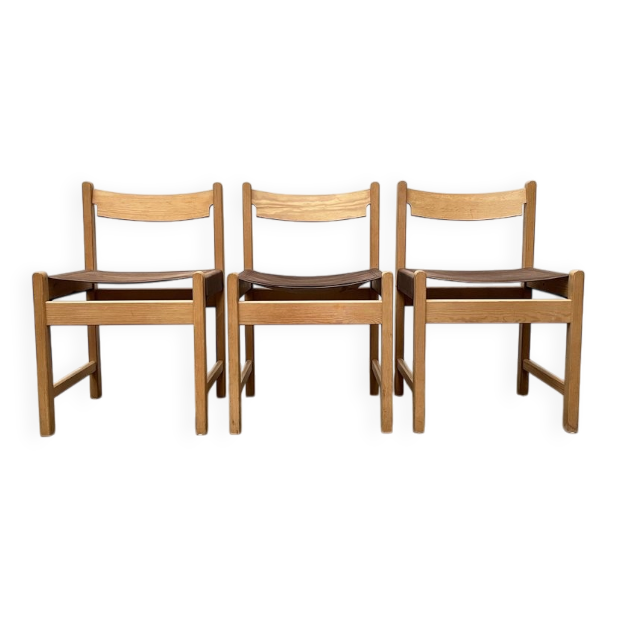 Swedish Mid-Century Safari Chair, 1960s, set of 3