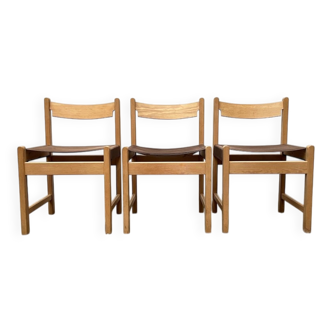 Swedish Mid-Century Safari Chair, 1960s, set of 3
