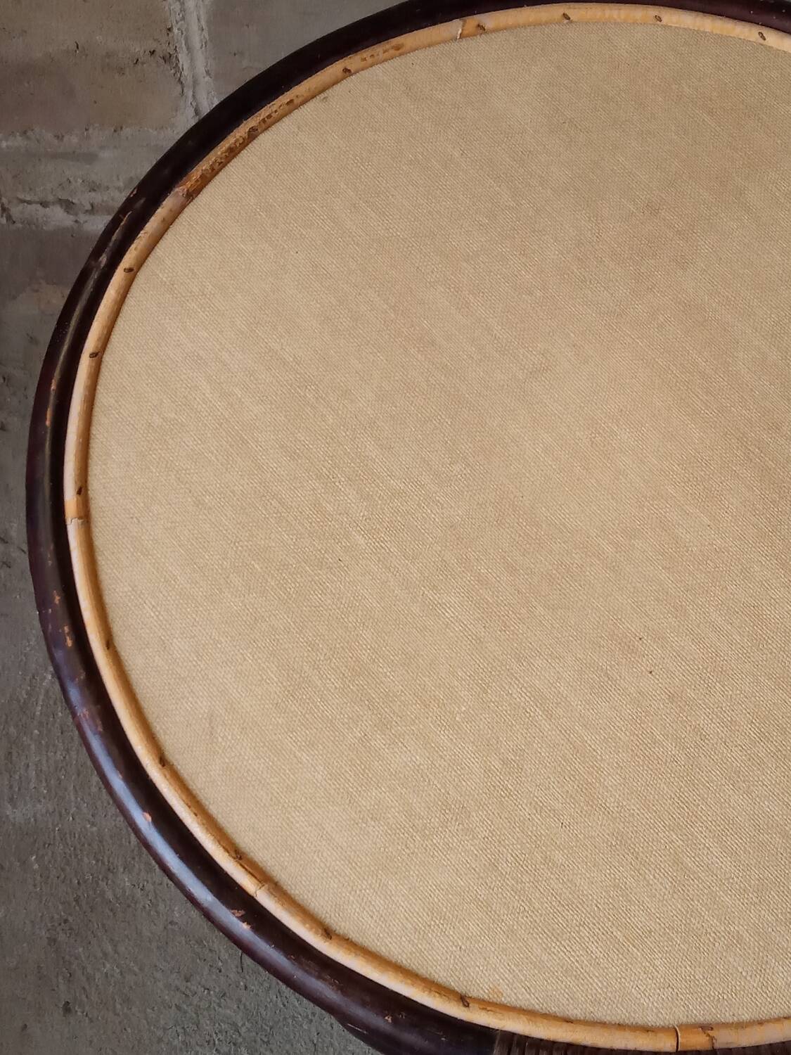 Rattan coffee table, 50s