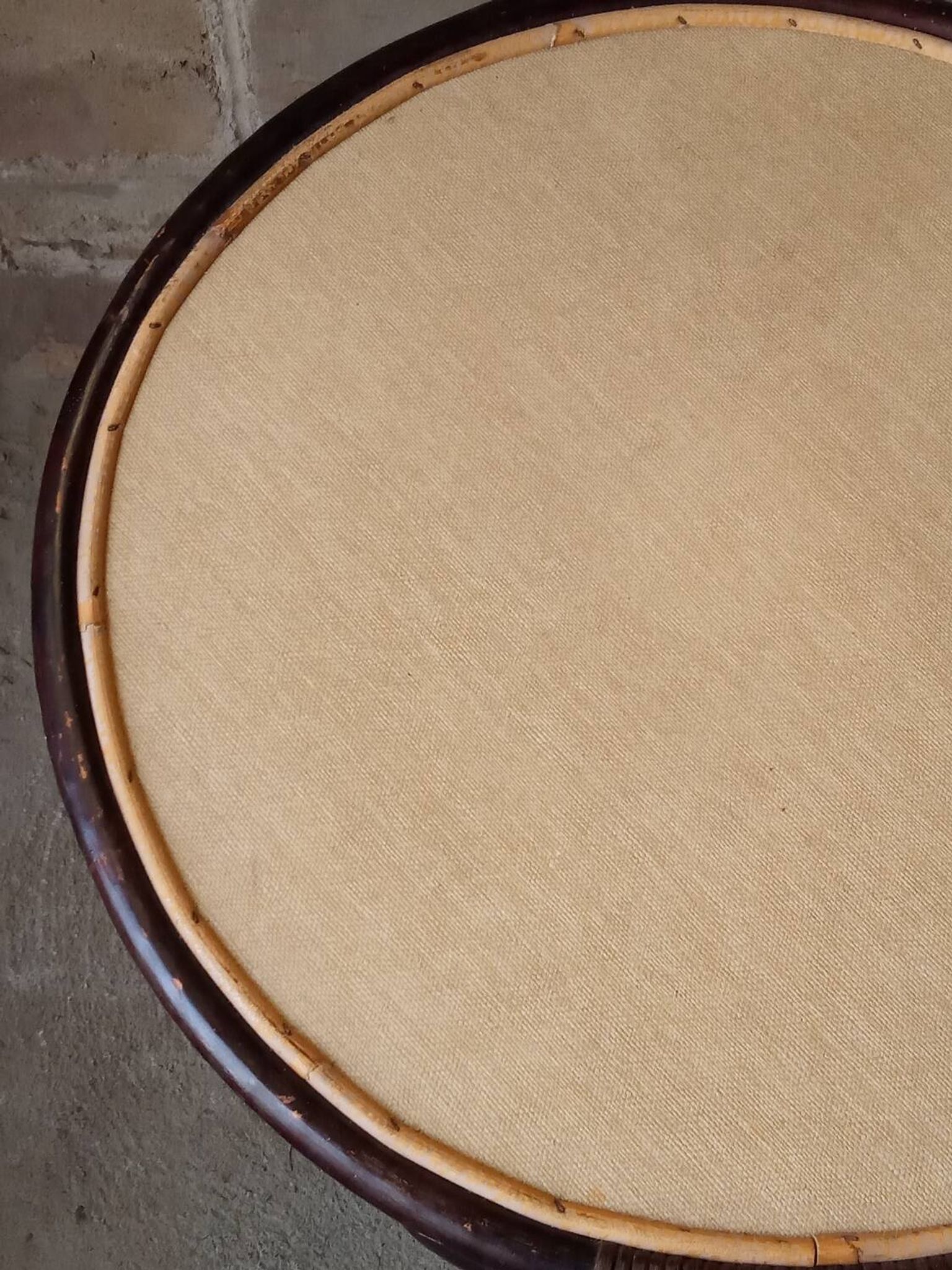 Rattan coffee table, 50s