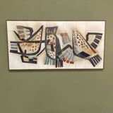 Wall panel, modernist ceramic signed Sinclair (from Hendrickx), 1950/60