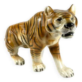 Ceramic tiger signed Royal Dux