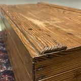 Early 20th century fir box with brass handles