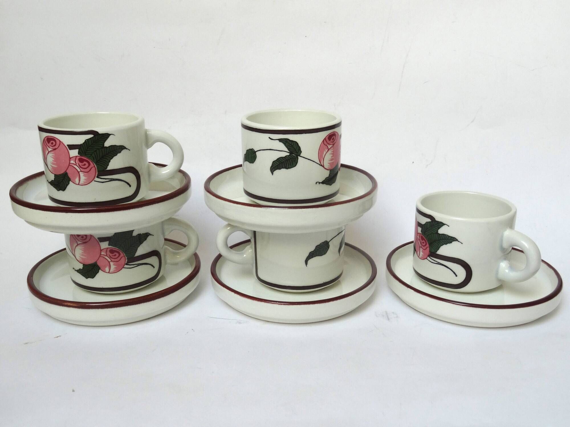 6 Art Deco coffee cups Salins