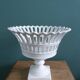 Malicorne Bourg-Joly openwork fruit bowl signed Moreau